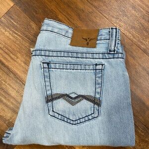 Wrangler 20X Style Extremely Relaxed Fit Light Blue Straight Fit Men's Jeans 33